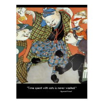 Dancing Cats Postcard