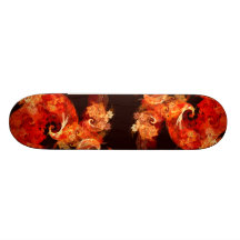 Dancing Firebirds Abstract Art Skateboard