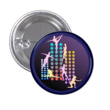 Dancing girl pinback buttons