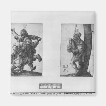 Dancing Peasants and a Bagpipe Player, 1514 Fridge Magnet