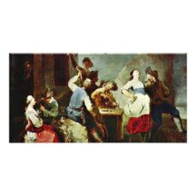 Dancing Peasants By Zick Januarius (Best Quality) Photo Card Template