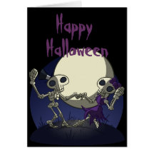 Dancing Skeles Halloween Card