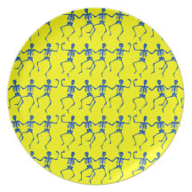 Dancing Skeletons Party Plate