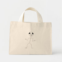 dancing stick puppy canvas bags