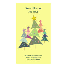 Dancing Trees Holiday Business Cards