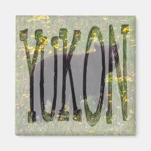 Dandelion Bear; Yukon Territory Souvenir Magnets