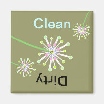 Dandelion Clean/Dirty Dishwasher Fridge Magnet
