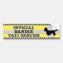 Dandie Dinmont Terrier Taxi Service Bumper Sticker