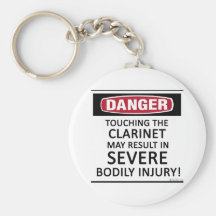 Danger Clarinet Key Chain