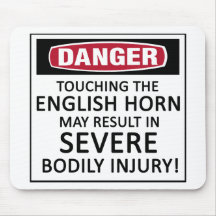 Danger English Horn Mouse Mat