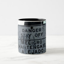 Danger Stay Off Sign Coffee Mugs