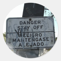Danger Stay Off Sign Sticker