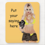 Dangerous Blonde - Femme Fatale Maousepad Mousepad