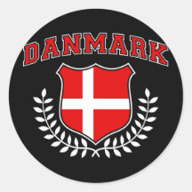 Danmark Round Sticker
