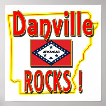 Danville Rocks ! (red) Poster