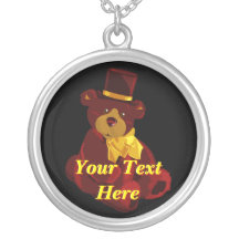 Dapper Gentleman Teddy Bear Necklace