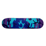 Dark Blue and Purple Camouflage Skate Boards