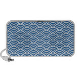 Dark blue Japaneese abstract wave pattern speakers