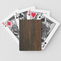 Dark Brown Barn Wood Inspired Playing Cards