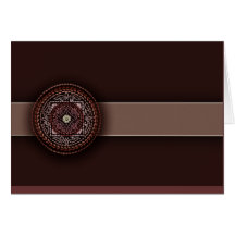 Dark brown Indian Design Card