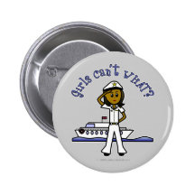 Dark Captain Girl Pinback Button