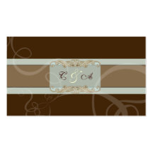 Dark Chocolate Classic Wedding place card Business Card