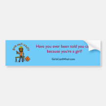 Dark Construction Girl Bumper Stickers