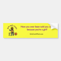 Dark Construction Girl Bumper Stickers