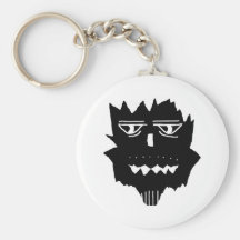 dark face keychain