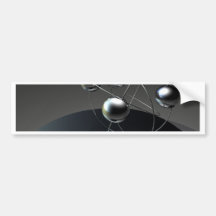 Dark Globes Floating Bumper Sticker