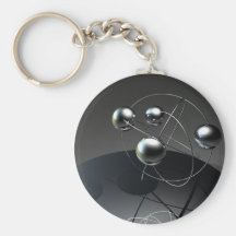 Dark Globes Floating Keychain