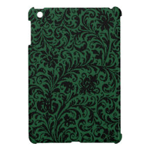Dark Green Damask - Art Deco ipad mini case