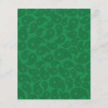 Dark Green Paisley. Custom Flyer