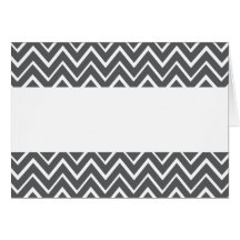 Dark grey whimsical zigzag chevron pattern card