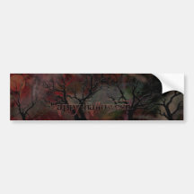 Dark Halloween Wishes Bumper Stickers