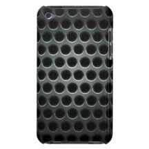 Dark Metal Grid design Barely There iPod Covers