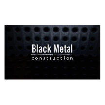 Dark Metal Plate Constructions Business Card