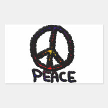 Dark Peace Rectangular Stickers