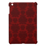 dark red bold damask design iPad mini covers