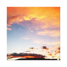Dark Red & Yellow Clouds Canvas Print