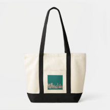 Dark turquoise NYC Canvas Bag