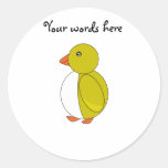 Dark yellow penguin sticker
