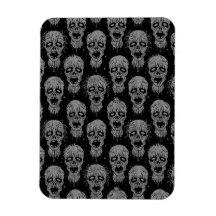 Dark Zombie Apocalypse Pattern Rectangular Magnet