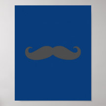 Darling Dapper Moustache Nursery Wall Art Print