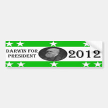 Darwin for President Bumper Sticker