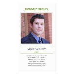 Dashed Border (Green) Photo Business Card