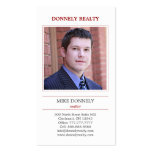 Dashed Border (Red) Photo Business Card