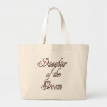 Daughter of Groom Classy Browns Canvas Bag