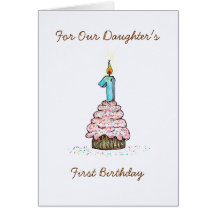 Daughter's First Birthday Card