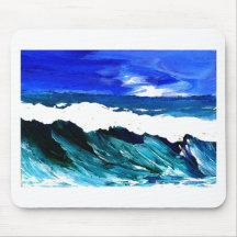 Day At The Ocean 2 - Ocean Waves CricketDiane Mouse Pads